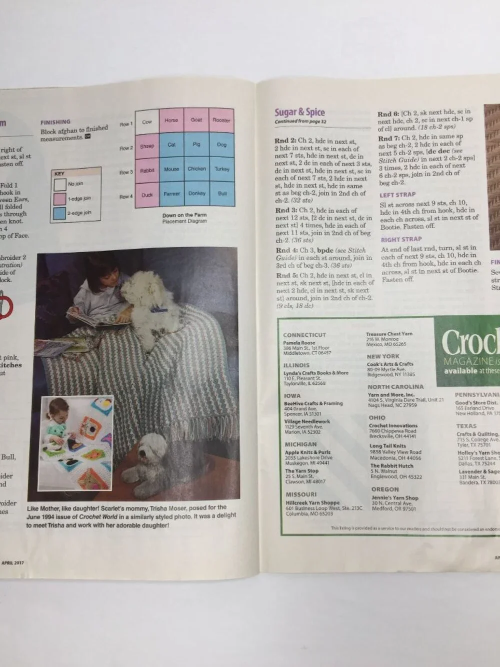 Crochet World April 2017 Magazine 18 Designs Projects Patterns